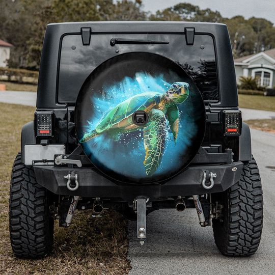 Sea Turtle Ocean - Turtle Spare Tire Cover