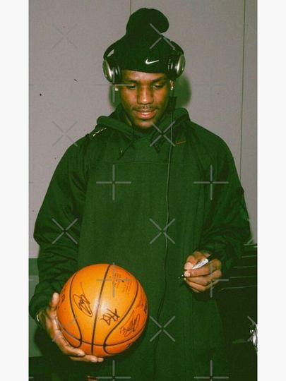 Teenage Lebron James Vintage Premium Matte Vertical Poster