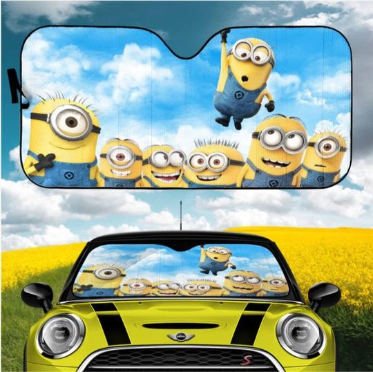 Funny Minion Car Sun Shades