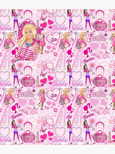 Barbie Collage With Queen Barbie On Pocket - Backpack