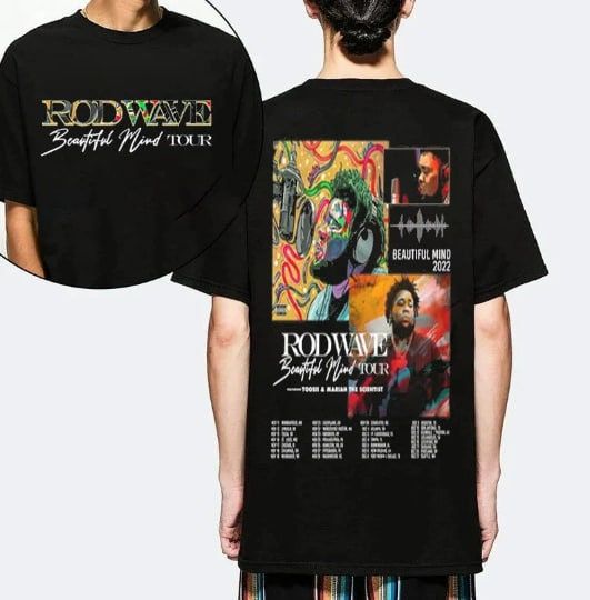 Rod Wave Beautiful Mind 2022 2023 Tour Shirt