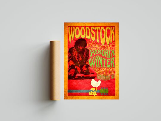 Jimi Hendrix Poster | Jimi Hendrix - Woodstock 1969 Poster