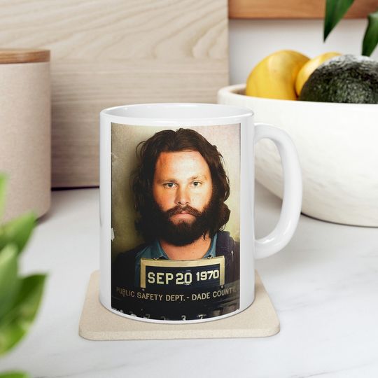 Jim Morrison Mugshot Coffee Mug