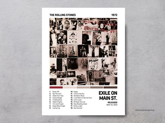 Exile on Main St. // Rolling Stones Album Poster