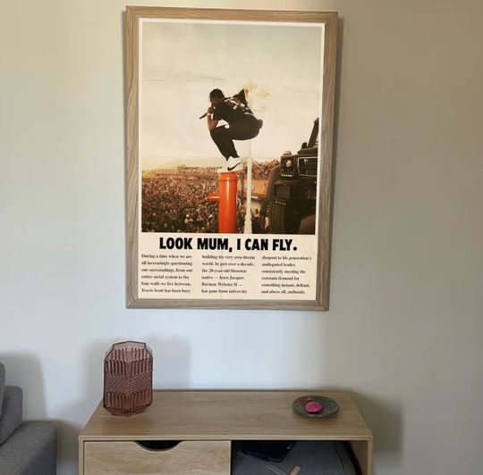 Travis Cactus Look Mom I Can Fly Poster