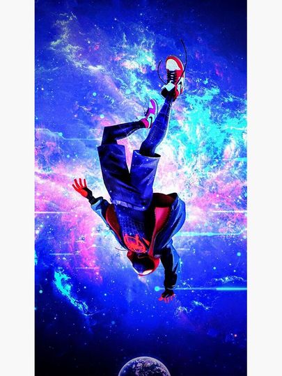Miles morales galaxy fanart Premium Matte Vertical Poster