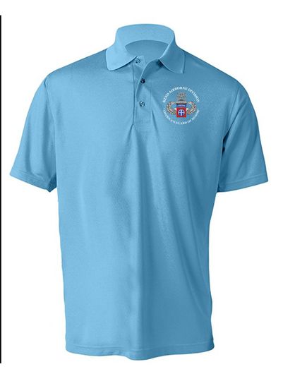 82nd Airborne Division Embroidered Moisture Wick Polo Shirt