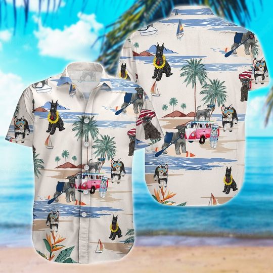 Schnauzer Hawaiian Shirt, Workout , Schnauzer Summer Shirt