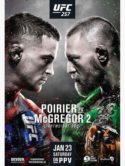 ufc 257 vintage Premium Matte Vertical Poster