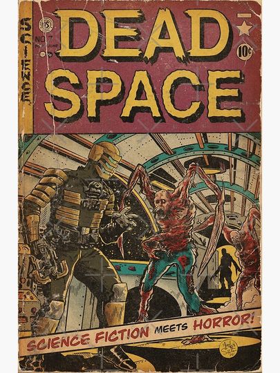 Dead Space fan art comic cover Premium Matte Vertical Poster