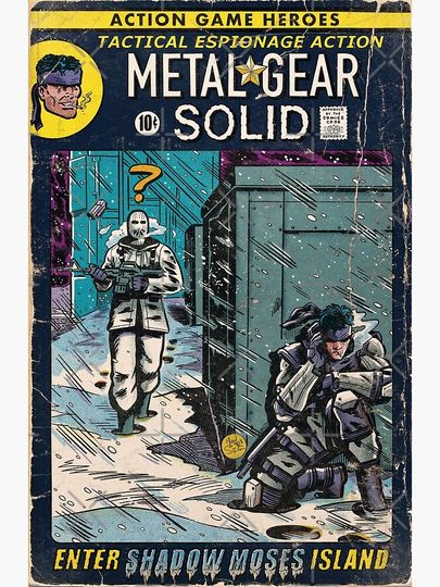 Metal Gear Solid - 'Enter Shadow Moses' Comic Book Fan Art Premium Matte Vertical Poster