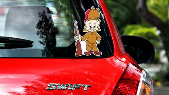 Elmer Fudd Logo Vinyl Decal / Sticker 10 Sizes!!!