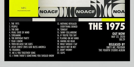The 1975 Poster | Notes On A Conditional Form Poster