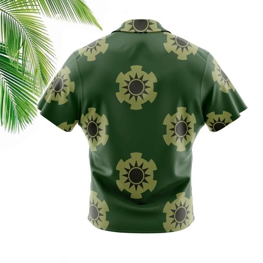 Zoros Wano Pattern One Piece Button Up Hawaiian Shirt