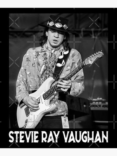 Retro Style Stevie Ray Vaughan Premium Matte Vertical Poster