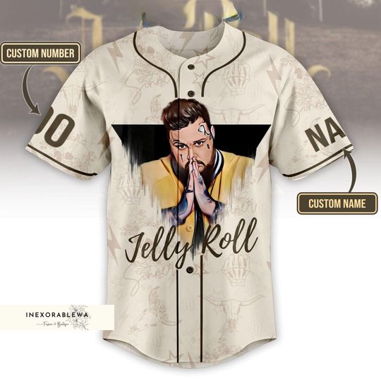Jelly Roll Jersey Shirt, Custom Jelly Roll Baseball Jersey