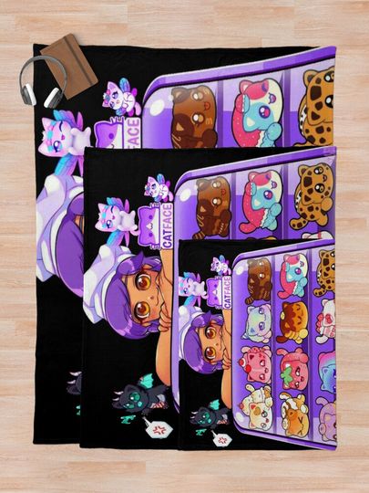 Aphmau Meow Plushies Anime Cats Throw Blanket