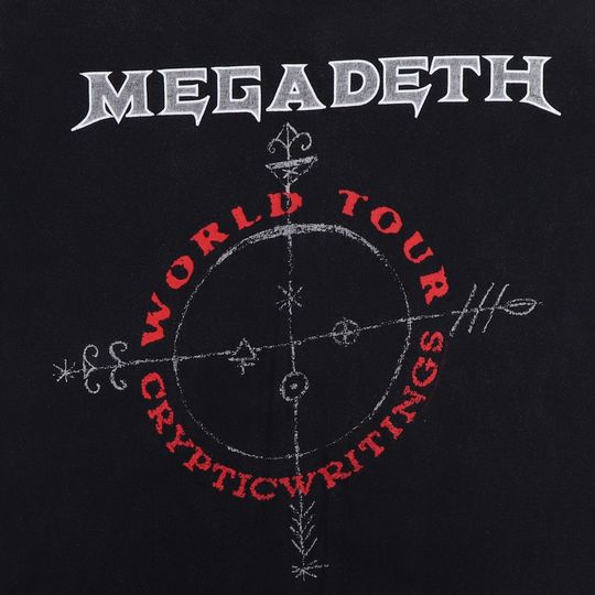 vintage 1997 Megadeth Cryptic Writings World Tour Shirt