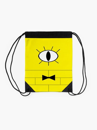 Bill Cipher Gravity Falls Inspired Graphic Drawstring Bag