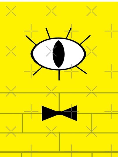 Bill Cipher Gravity Falls Inspired Graphic Drawstring Bag