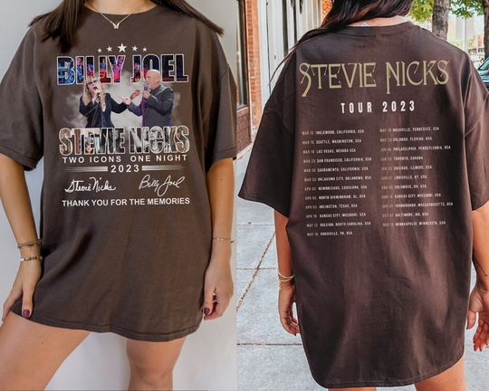 Billy Joel Stevie Nick Tour Shirt