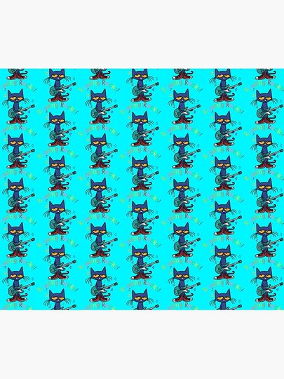 Reading rock pete the cat Shower Curtain