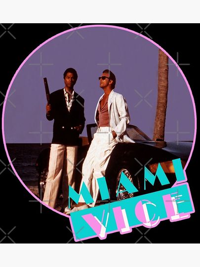 Miami Vice Retro Premium Matte Vertical Poster