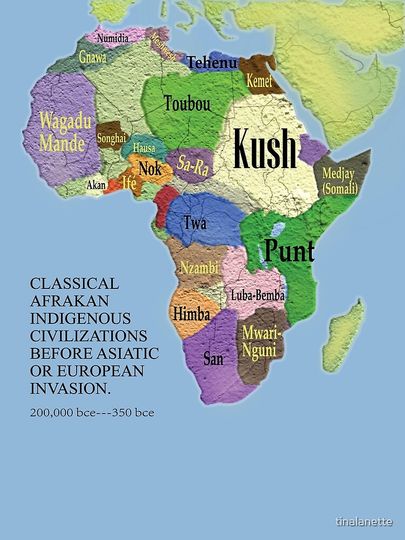 Classical Ancient African Map Premium Matte Vertical Poster