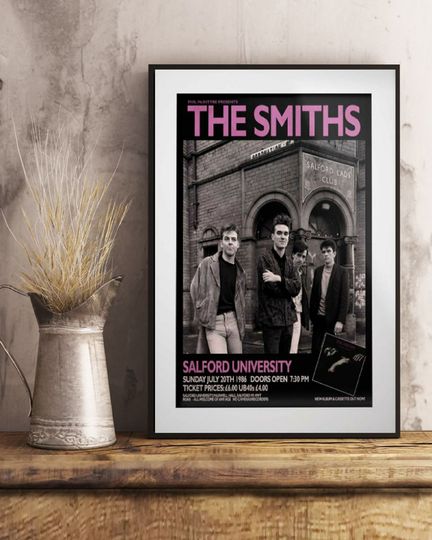The Smiths Salford 1986 Concert Poster