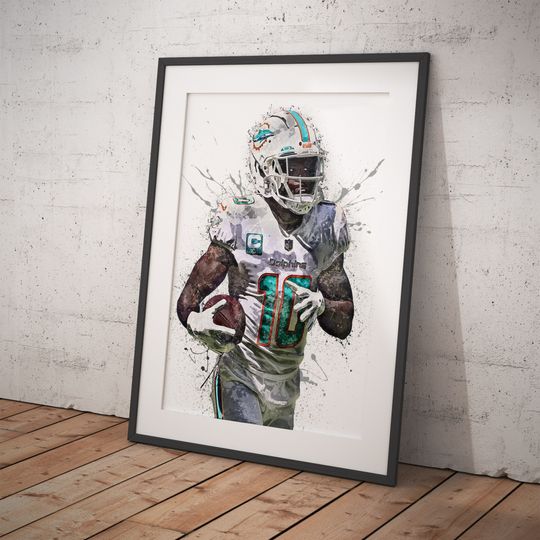 Tyreek Hill Poster, Miami Dolphins