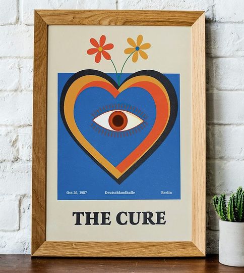 1987 The Cure Poster, The Cure Heart Poster