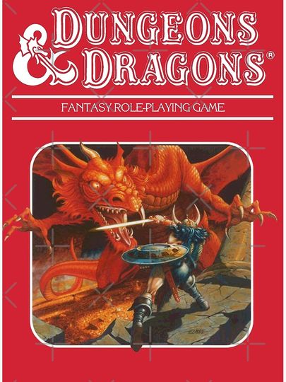 Dungeons & Dragons Base set artwork Premium Matte Vertical Poster