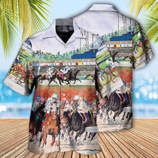 Horse Racing Wild Power Hawaiian Shirt