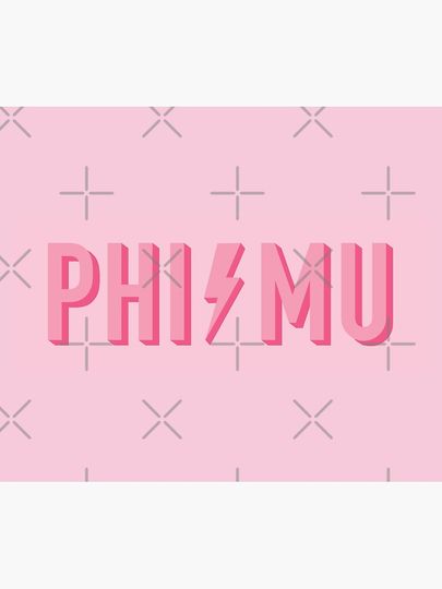 Phi Mu Pink Lightning Tapestry