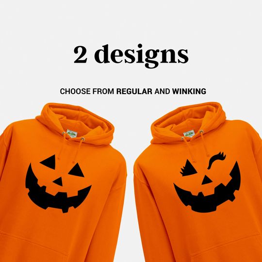 Orange Pumpkin Face Halloween Hoodie