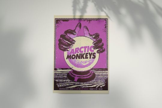 Arctic Monkeys Poster,Arctic Monkeys Retro Poster