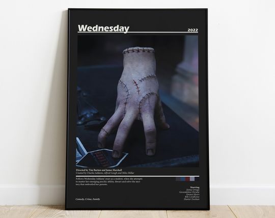 Wednesday Poster, The Things from Wednesday, Addams Family Posters