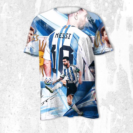 Messi 10 Fifa World Cup Signature 3D T-shirt