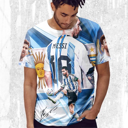 Messi 10 Fifa World Cup Signature 3D T-shirt