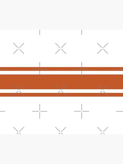 Burnt Orange & White Power Stripe Shower Curtain