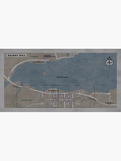 Silent hill map Premium Matte Vertical Poster