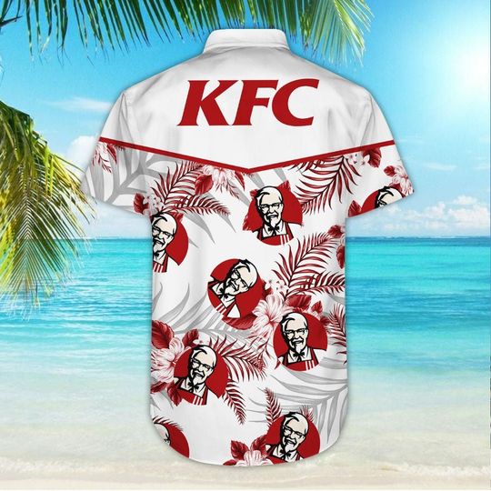 KFC Tropical Flower Aloha Hawaiian Shirts