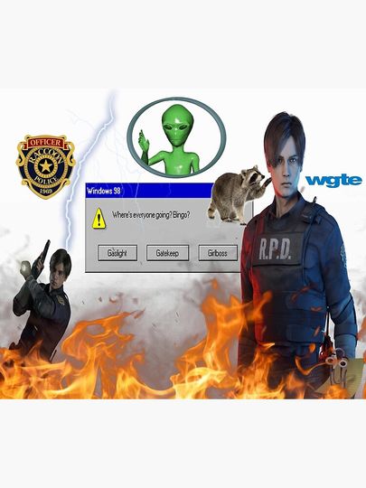 Leon Kennedy Gaslighting, Gatekeeping, and Girlbossing Tapestry