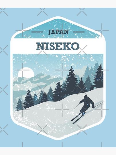 Niseko Ski Resort in Japan Premium Matte Vertical Poster