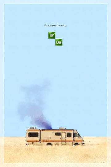 Breaking Bad - It's Just Basic Chemistry / Walter White / Jessie Pinkman / Giclee Poster