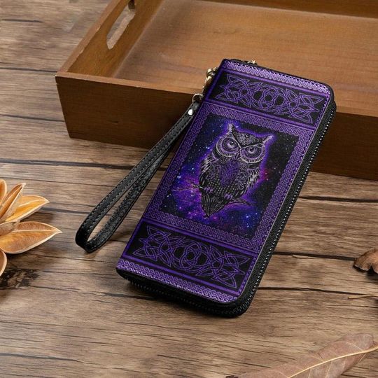 Celtic Owl Leather Wallet