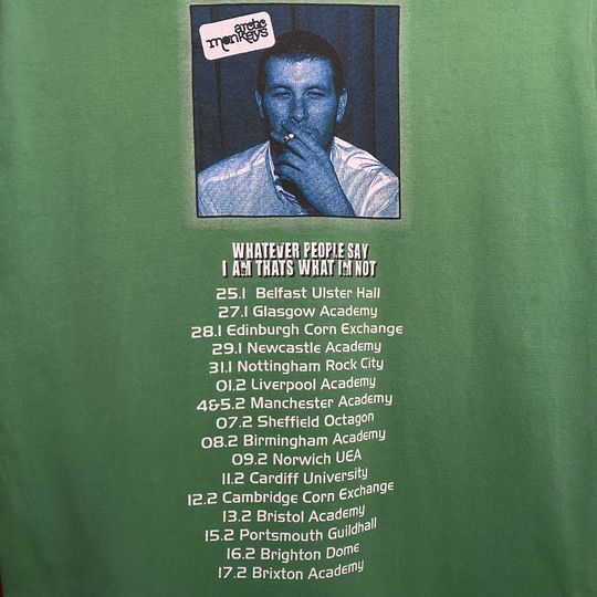 Vintage Arctic Monkeys 2006 UK Tour Ringer Tshirt