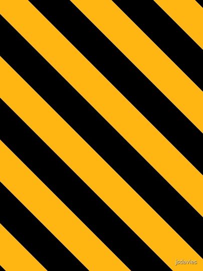 Diagonal Stripes: Black & Gold Leggings