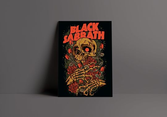 Black Sabbath Poster | Vintage Music Poster