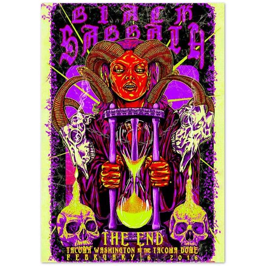 Black Sabbath Lot Ozzy Osbourne The End Tour Poster